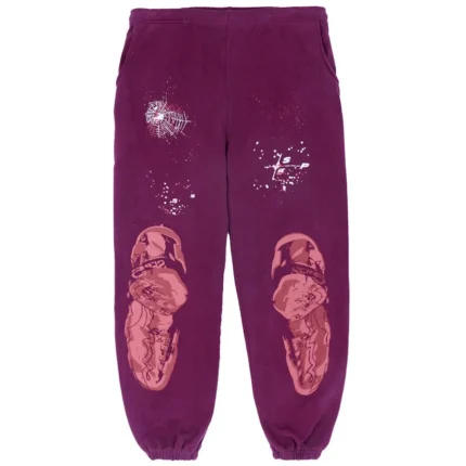 Sp5der Nocturnal Highway Sweatpants Dark Purple