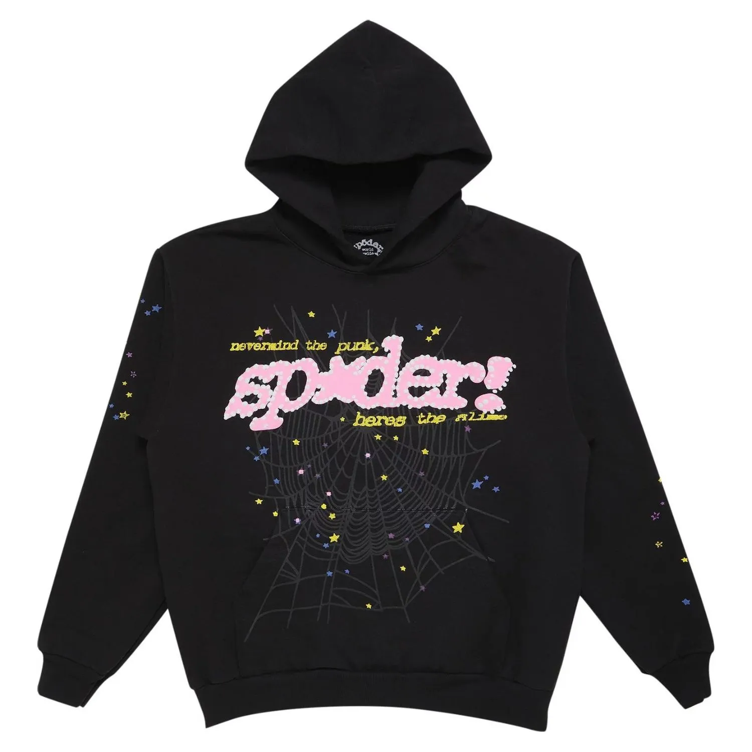 Sp5der P*NK Hoodie V2 Black