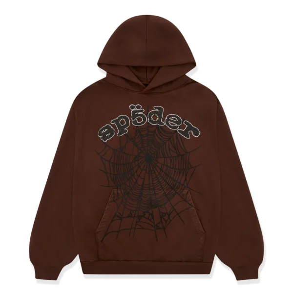 Brown SP5DER OG Web Hoodie