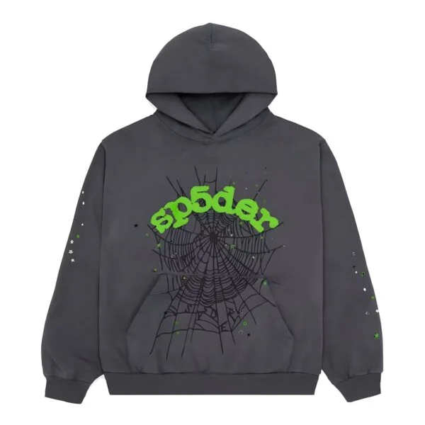 Sp5der Wait Web Slate Grey Hoodie